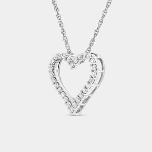 Gilded 1/4 Carat Lab-Grown Diamond Classic Heart-Shaped Necklace