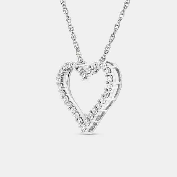 Gilded 1/4 Carat Lab-Grown Diamond Classic Heart-Shaped Necklace
