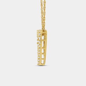 Gilded 1/4 Carat Lab-Grown Diamond Classic Heart-Shaped Necklace