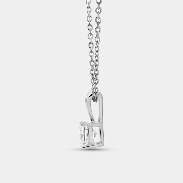 1/2 Carat Lab-Grown Diamond Princess-Cut Classic Solitaire Pendant — GILDED New York