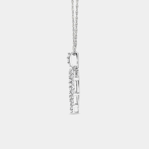 Gilded 1/4 Carat Lab-Grown Diamond Three-Cluster Heart-Shaped Pendant