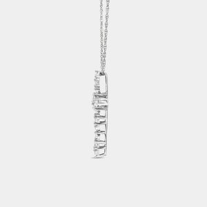 Gilded 1/2 Carat Lab-Grown Diamond Vintage-Style Cross Pendant