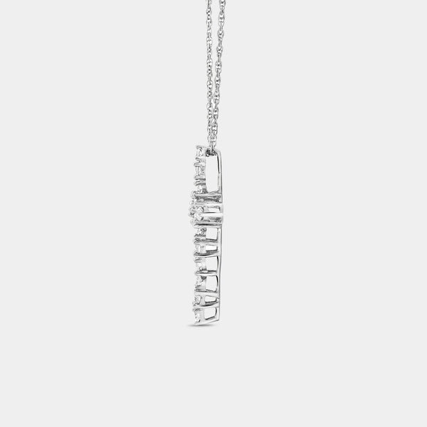 Gilded 1/2 Carat Lab-Grown Diamond Vintage-Style Cross Pendant