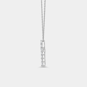 Gilded 1/2 Carat Lab-Grown Diamond Classic Cross Pendant With Round-Shaped Diamonds