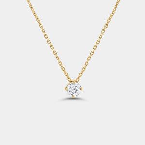 Gilded 1/4 Carat Lab-Grown Diamond Round-Shaped Slider Solitaire Pendant