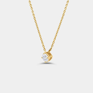 Gilded 1/4 Carat Lab-Grown Diamond Round-Shaped Slider Solitaire Pendant