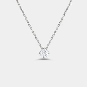 Gilded 1/4 Carat Lab-Grown Diamond Round-Shaped Slider Solitaire Pendant