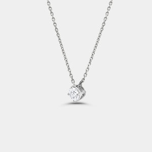 Gilded 1/4 Carat Lab-Grown Diamond Round-Shaped Slider Solitaire Pendant