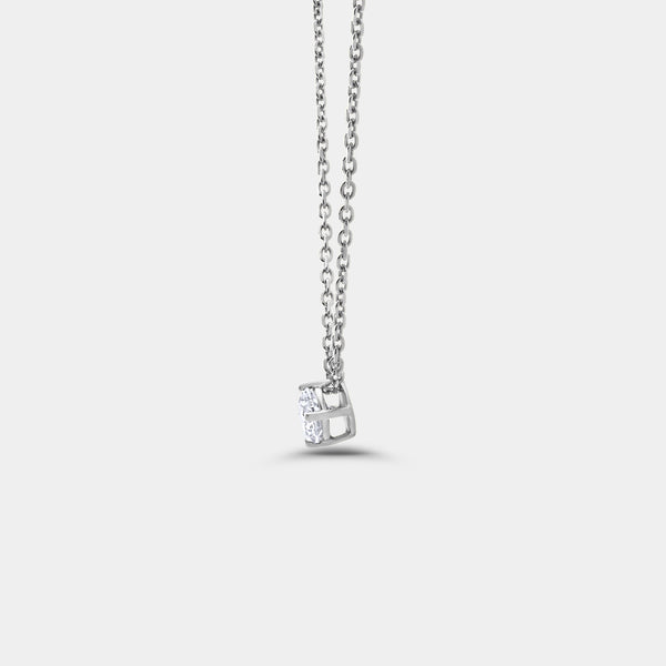 1/4 Carat Lab-Grown Diamond Round-Shaped Slider Solitaire Pendant — GILDED New York