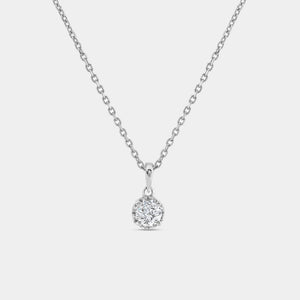 Gilded 1/4 Carat Lab-Grown Diamond Round-Shaped Hidden Halo Solitaire Plus Pendant
