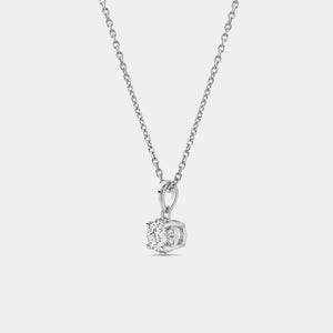 Gilded 1/4 Carat Lab-Grown Diamond Round-Shaped Hidden Halo Solitaire Plus Pendant