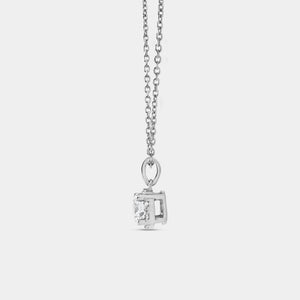 Gilded 1/2 Carat Lab-Grown Diamond Round-Shaped Hidden Halo Solitaire Plus Pendant