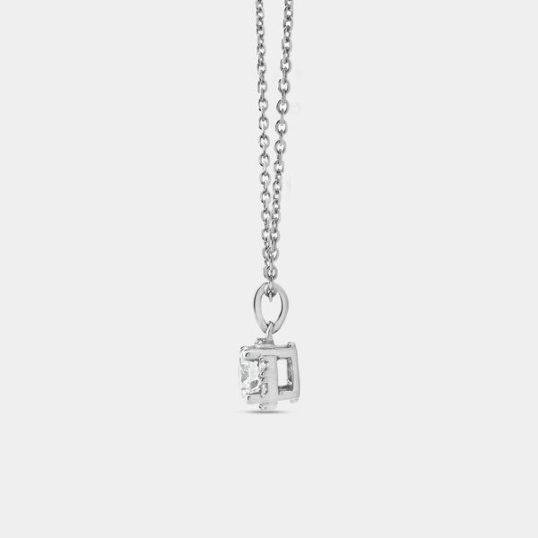 Gilded 1/2 Carat Lab-Grown Diamond Round-Shaped Hidden Halo Solitaire Plus Pendant