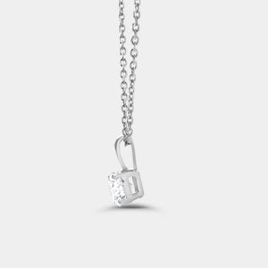 Gilded 1/2 Carat Lab-Grown Diamond Round-Shaped Classic Solitaire Pendant