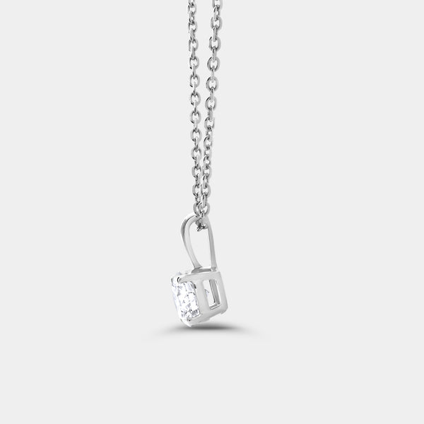 1/2 Carat Lab-Grown Diamond Round-Shaped Classic Solitaire Pendant — GILDED New York
