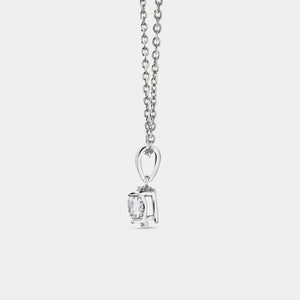 Gilded 1/2 Carat Lab-Grown Diamond Round-Shaped Delicate Hidden Halo Solitaire Plus Pendant