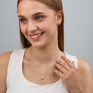 Gilded 1 and 1/2 Carat Lab-Grown Diamond Round-Shaped Cushion Hidden Halo Solitaire Plus Pendant