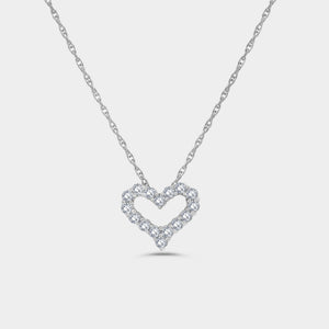 Gilded 1/4 Carat Lab-Grown Diamond Dainty Heart-Shaped Necklace