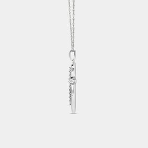 Gilded 1/4 Carat Lab-Grown Diamond Tapered Edge Cross Pendant