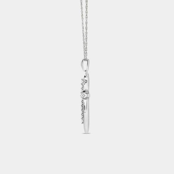 Gilded 1/4 Carat Lab-Grown Diamond Tapered Edge Cross Pendant