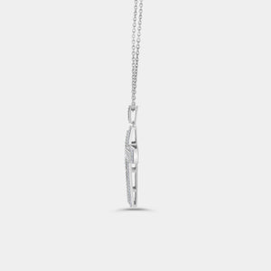 Gilded 1 Carat Lab-Grown Diamond Composite Halo Cross Pendant
