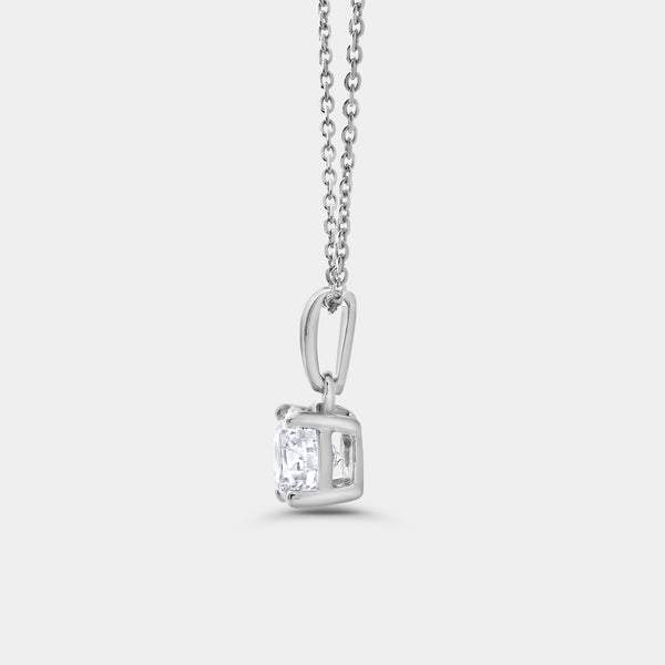 1 Carat Lab-Grown Diamond Round-Shaped Classic Solitaire Pendant — GILDED New York