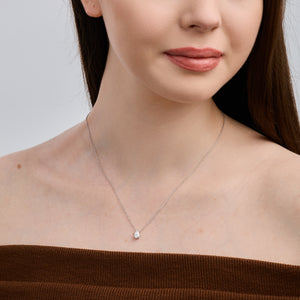 Gilded 1/2 Carat Lab-Grown Diamond Pear-Shaped Slider Solitaire Pendant