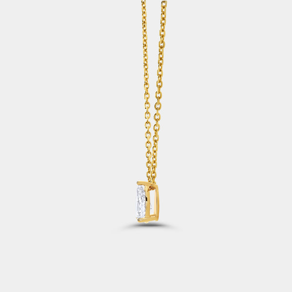 1 Carat Lab-Grown Diamond Pear-Shaped Slider Solitaire Pendant — GILDED New York