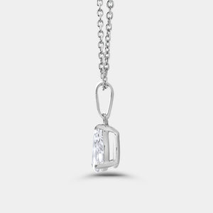 Gilded 1/2 Carat Lab-Grown Diamond Pear-Shaped Classic Solitaire Pendant