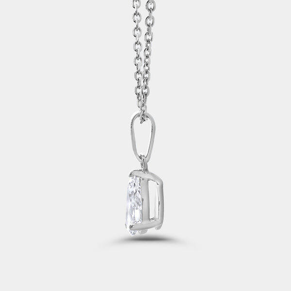 1/2 Carat Lab-Grown Diamond Pear-Shaped Classic Solitaire Pendant — GILDED New York