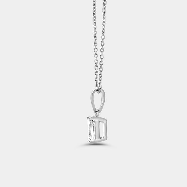 1/2 Carat Lab-Grown Diamond Emerald-Cut Classic Solitaire Pendant — GILDED New York