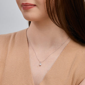 Gilded 1/2 Carat Lab-Grown Diamond Emerald-Cut Classic Solitaire Pendant