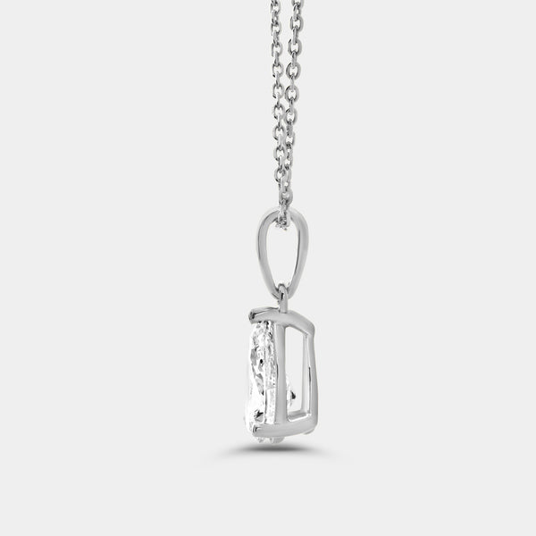 1 Carat Lab-Grown Diamond Pear-Shaped Classic Solitaire Pendant — GILDED New York