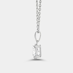 Gilded 1 Carat Lab-Grown Diamond Oval-Shaped Classic Solitaire Pendant