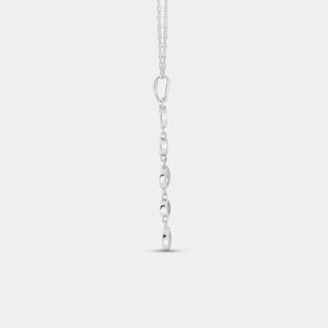 Gilded 1/2 Carat Lab-Grown Diamond Bezel-Set Pendant with Alternating Round and Pear-Shaped Stones