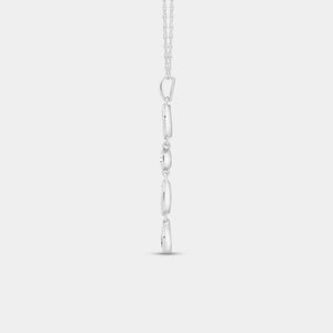 Gilded 1/2 Carat Lab-Grown Diamond Bezel-Set Pendant with Alternating Round and Marquise-Shaped Stones