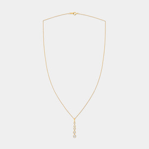 Gilded 1/2 Carat Lab-Grown Diamond Bezel-Set Pendant with Graduating Stones