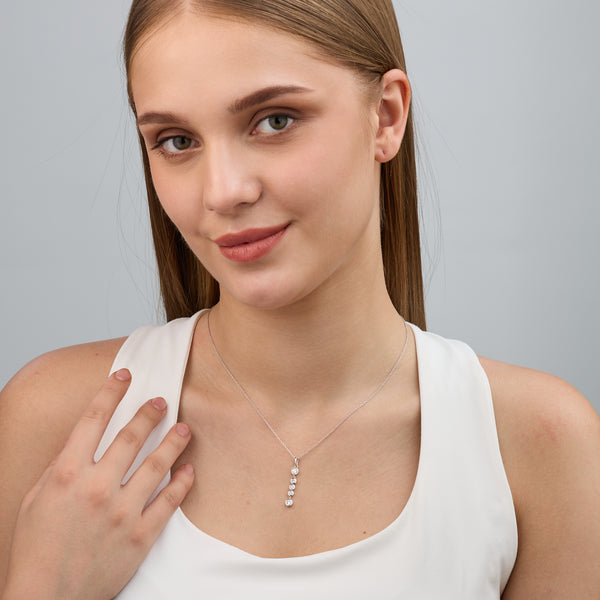 Gilded 1/2 Carat Lab-Grown Diamond Bezel-Set Pendant