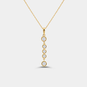 Gilded 1/2 Carat Lab-Grown Diamond Bezel-Set Pendant