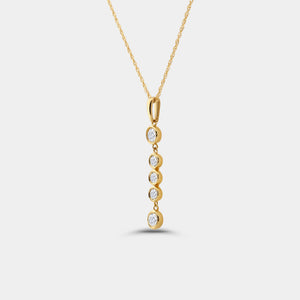 Gilded 1/2 Carat Lab-Grown Diamond Bezel-Set Pendant