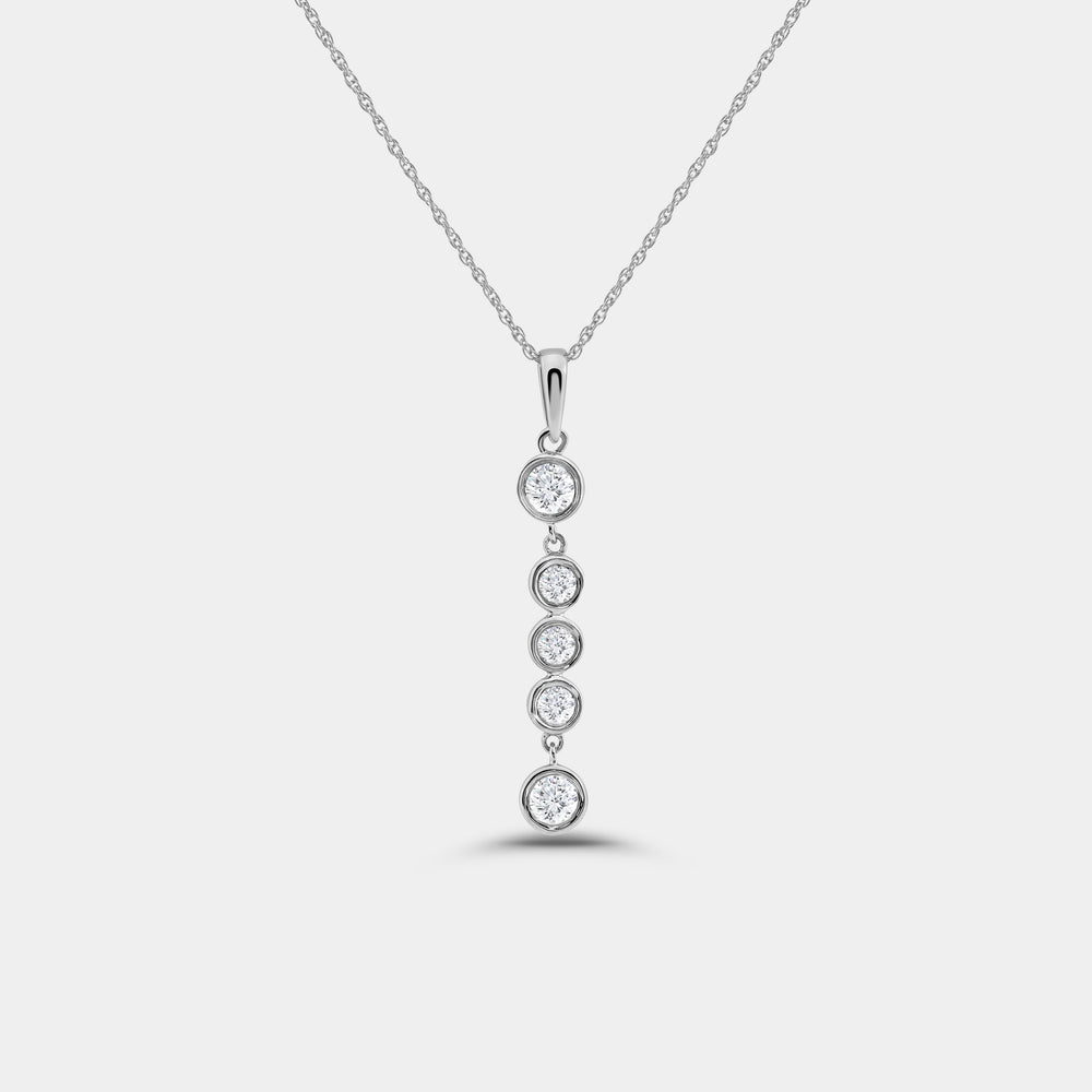 Gilded 1/2 Carat Lab-Grown Diamond Bezel-Set Pendant
