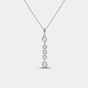 Gilded 1/2 Carat Lab-Grown Diamond Bezel-Set Pendant