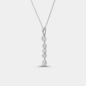 Gilded 1/2 Carat Lab-Grown Diamond Bezel-Set Pendant