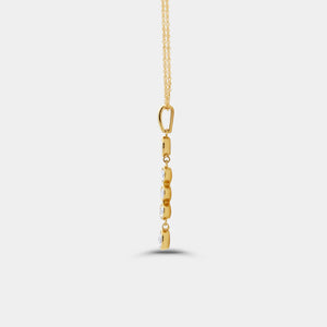 Gilded 1/2 Carat Lab-Grown Diamond Bezel-Set Pendant