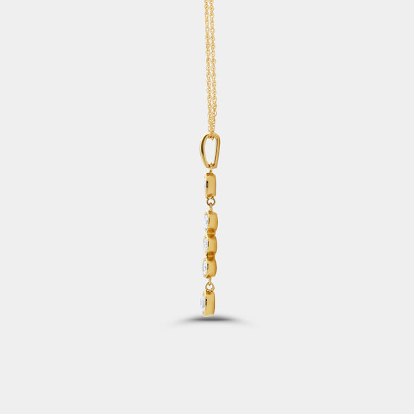Gilded 1/2 Carat Lab-Grown Diamond Bezel-Set Pendant