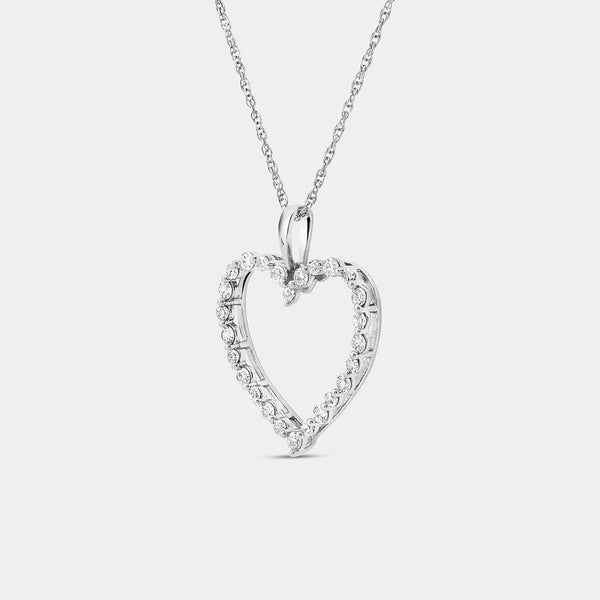 Gilded 1/2 Carat Lab-Grown Diamond Heart-Shaped Bail Pendant