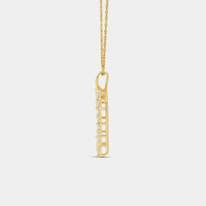 Gilded 1/2 Carat Lab-Grown Diamond Heart-Shaped Bail Pendant