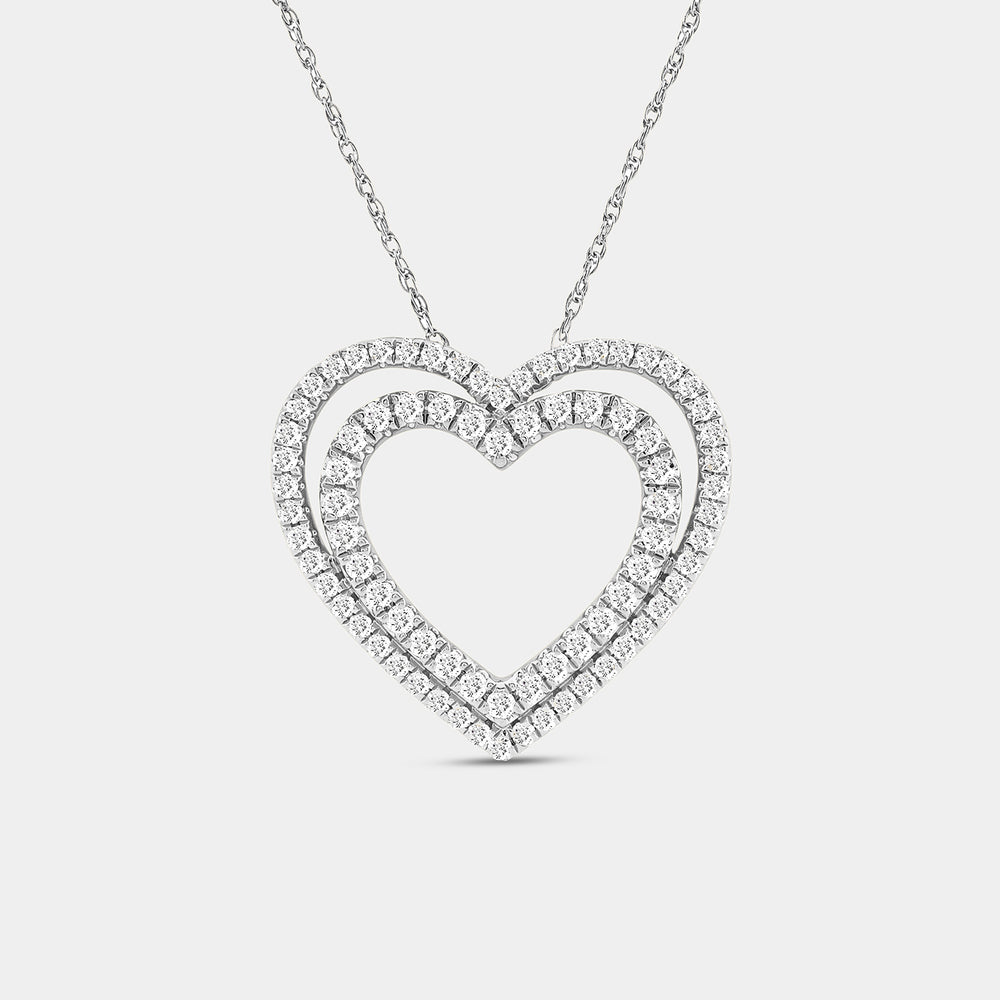 Gilded 1/2 Carat Lab-Grown Diamond Petite Heart-Shaped Necklace