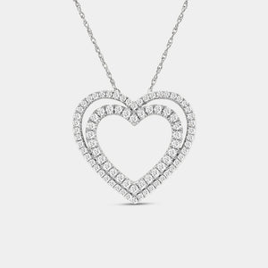 Gilded 1/2 Carat Lab-Grown Diamond Petite Heart-Shaped Necklace