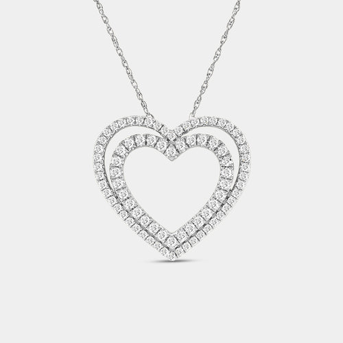 Gilded 1/2 Carat Lab-Grown Diamond Petite Heart-Shaped Necklace